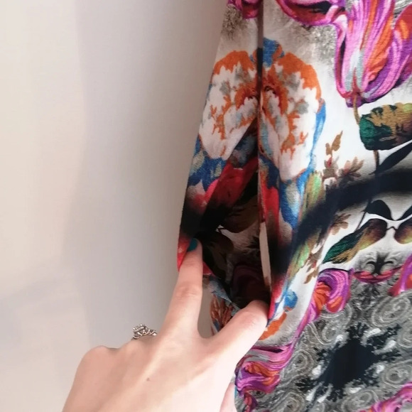 Etro Wool Blend Floral Paisley 3/4 Sleeve Dress 44IT or 8 US Luxury Art to Wear - Picture 9 of 16